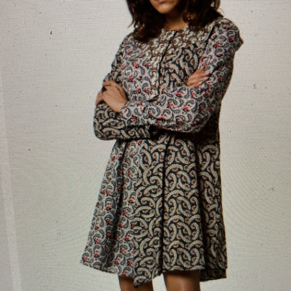 Isabel Marant Etoile Lissande Dress Mixed Print Smock Boho Flare Sz Fr40 USM8/10